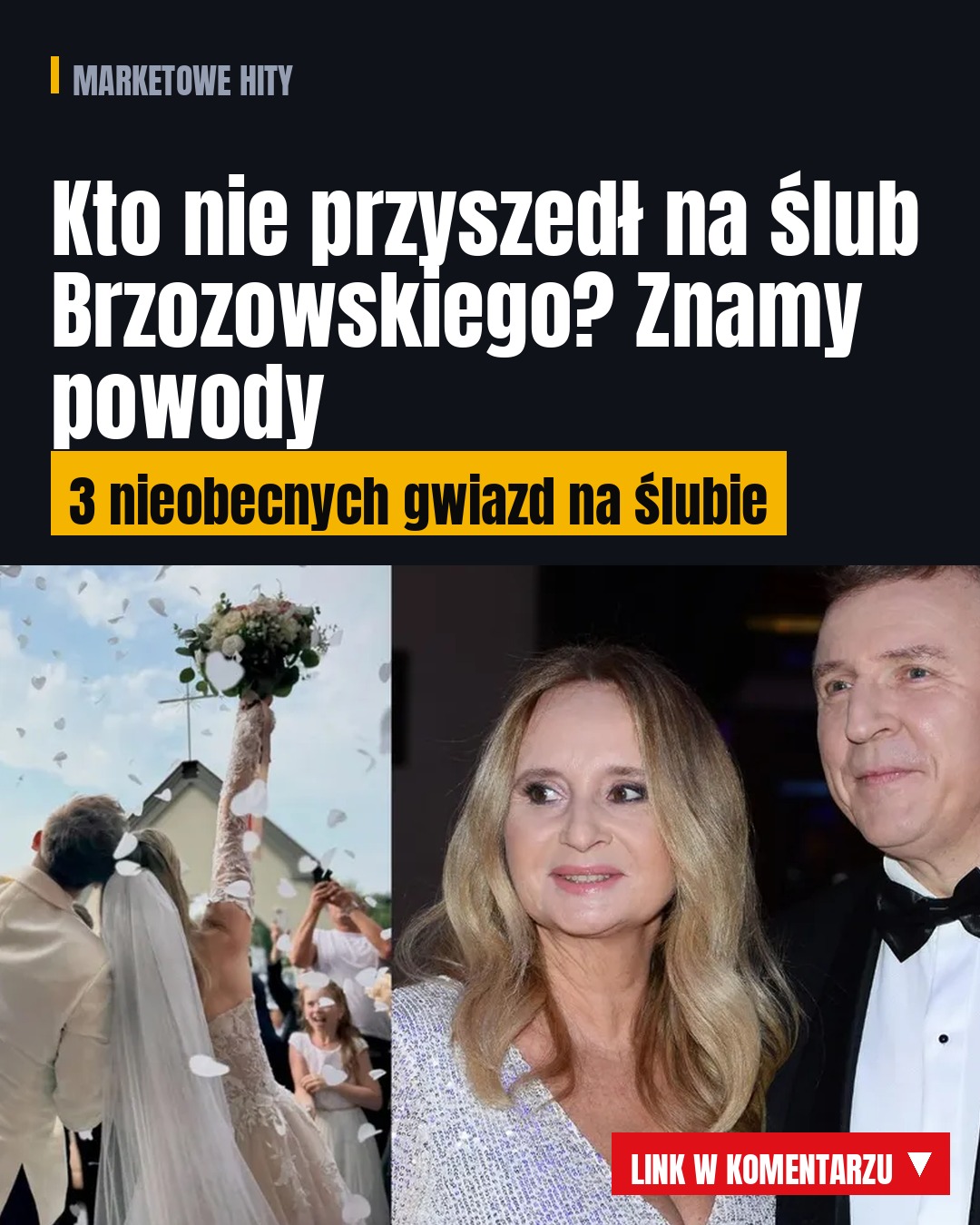 Kto nie przyszedł na ślub Brzozowskiego? Znamy powody